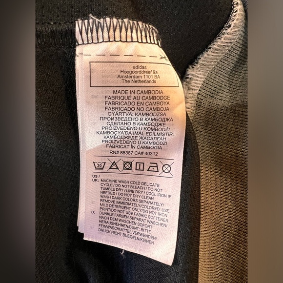 Adidas Cross Up 365 Short Sleeves Gray Hooded Sweatshirt Streetwear Y2K Sz M - Picture 7 of 7